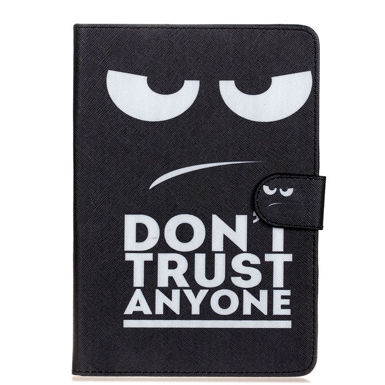 For iPad Mini 4 Pattern Printing Leather Wallet Case - Do Not Trust Anyone-1