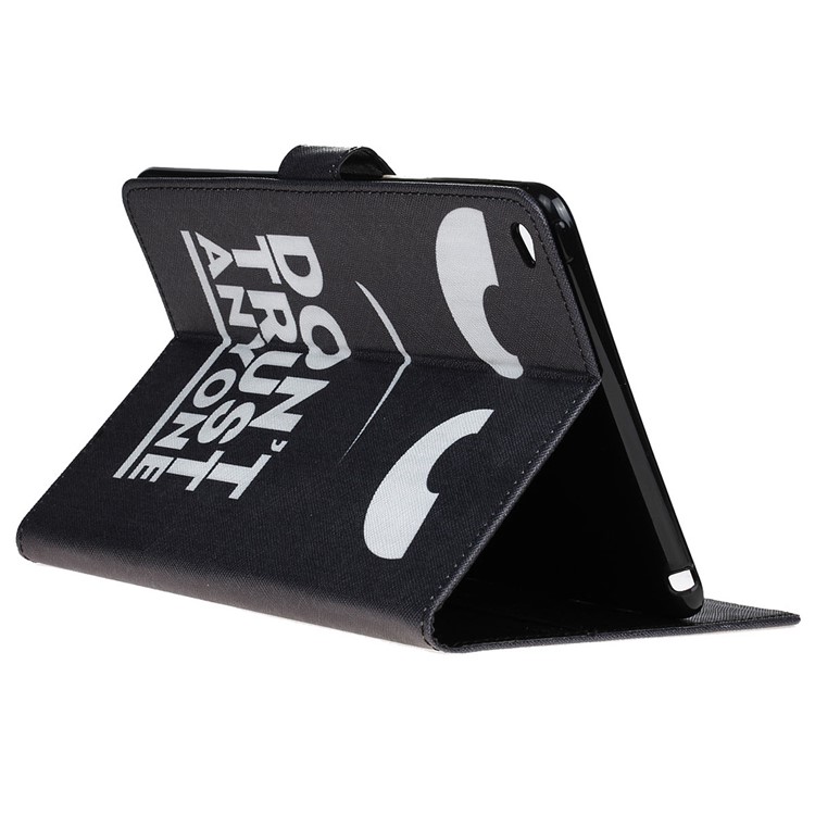 For iPad Mini 4 Pattern Printing Leather Wallet Case - Do Not Trust Anyone-6