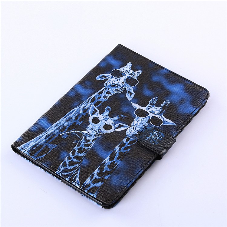For iPad Mini 4 Flip PU Leather Wallet Tablet Case - Cool Giraffes-5