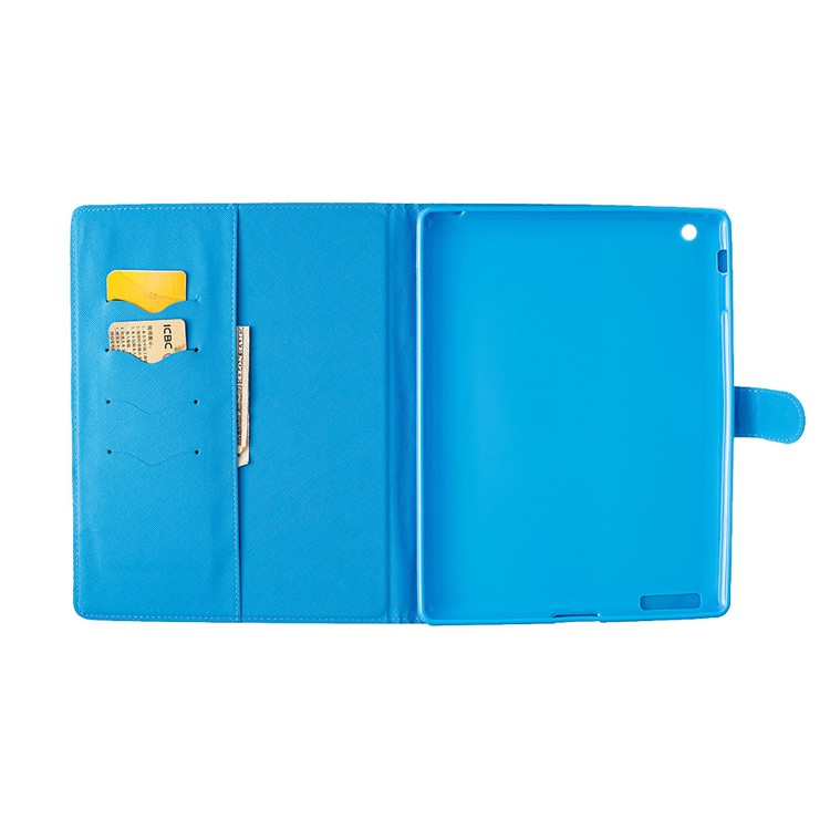 Pattern Printing Wallet Leather Case for iPad 4 / 3 / 2 - Shiny Sequins-6