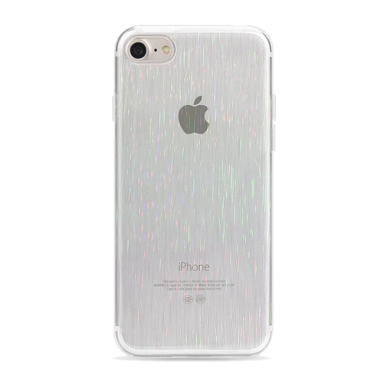OUCASE for iPhone 7 Dazzling Color Brushed TPU Case - Transparent-1