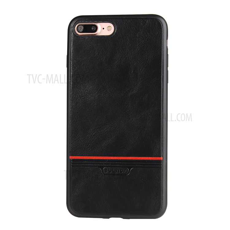 SULADA Leather Coated TPU Mobile Phone Cover for iPhone 7 Plus 5.5 - Black-1