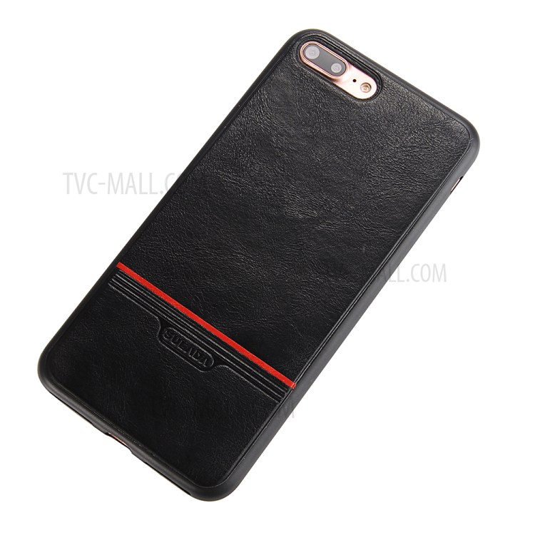 SULADA Leather Coated TPU Mobile Phone Cover for iPhone 7 Plus 5.5 - Black-2