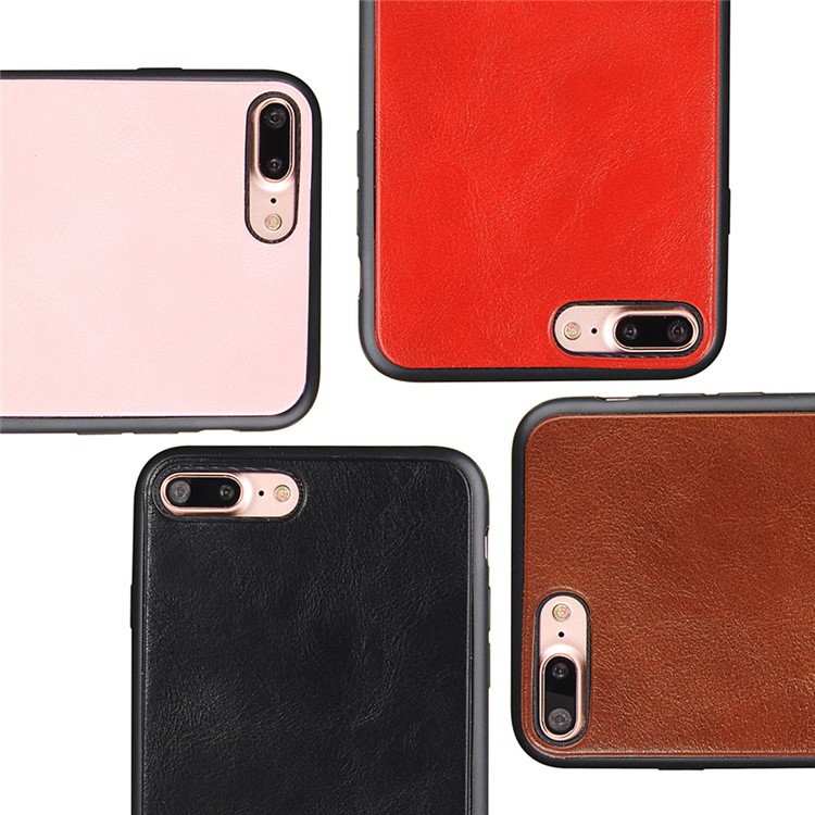 SULADA Leather Coated TPU Mobile Phone Cover for iPhone 7 Plus 5.5 - Black-8