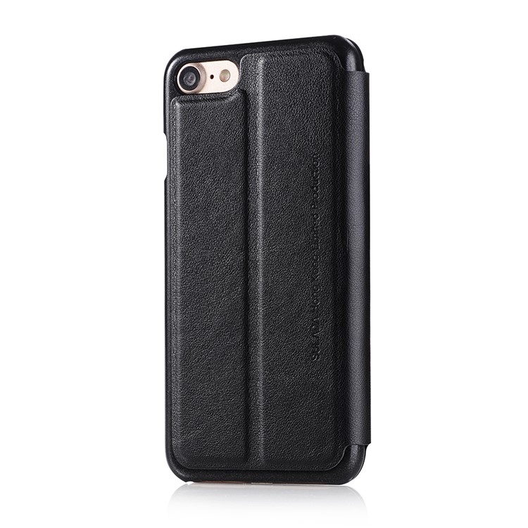 SULADA Answer/Reject Dual View Window Leather Stand Case for iPhone 7 4.7 inch - Black-2