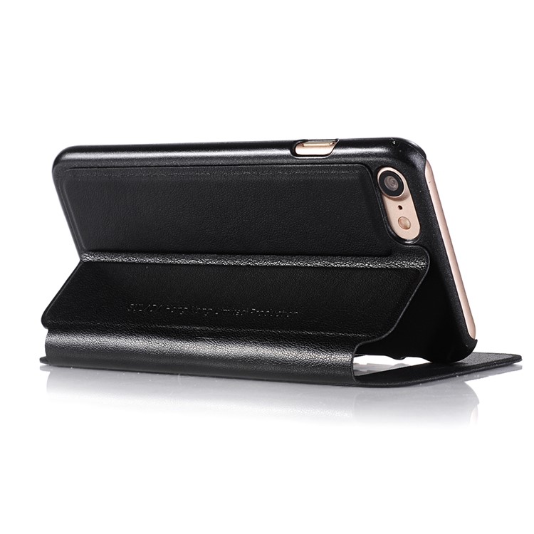 SULADA Answer/Reject Dual View Window Leather Stand Case for iPhone 7 4.7 inch - Black-3