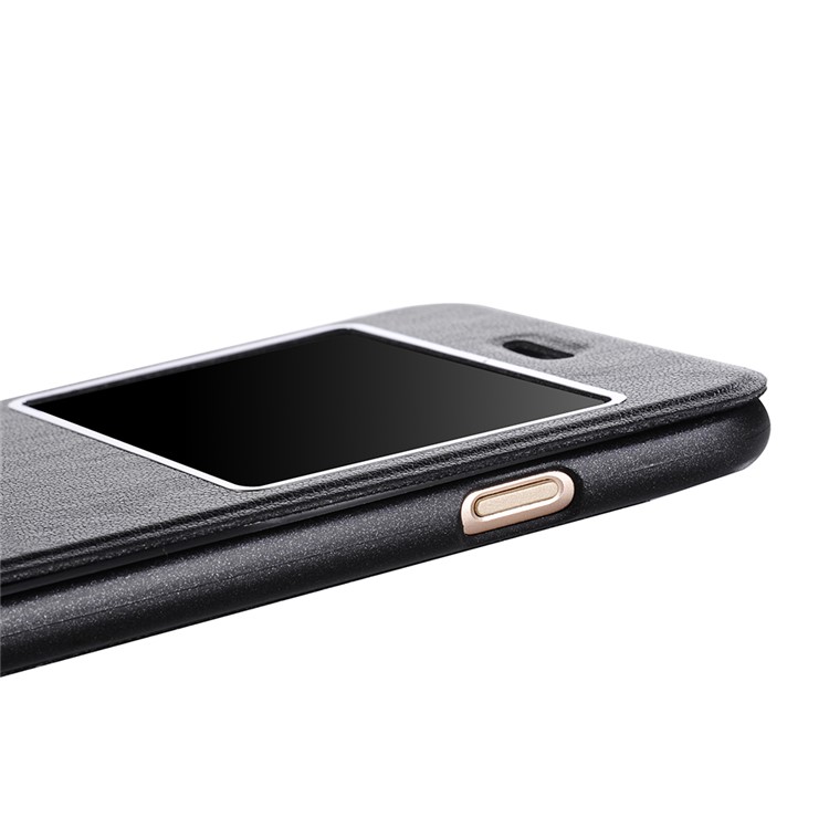 SULADA Answer/Reject Dual View Window Leather Stand Case for iPhone 7 4.7 inch - Black-4