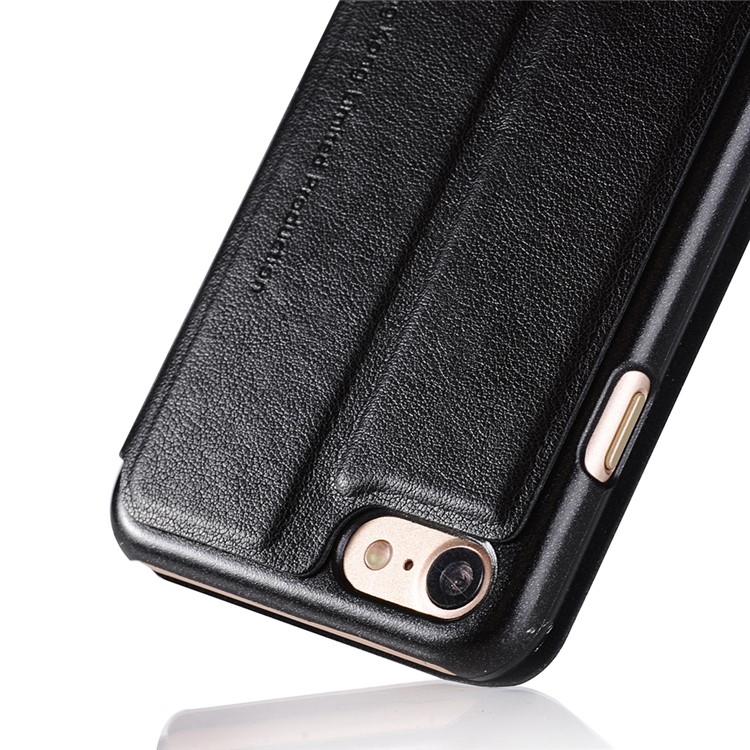 SULADA Answer/Reject Dual View Window Leather Stand Case for iPhone 7 4.7 inch - Black-5