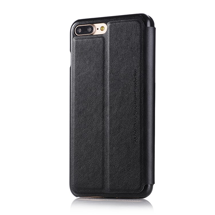 SULADA Answer/Reject Dual View Window Leather Mobile Case for iPhone 7 Plus 5.5 - Black-2