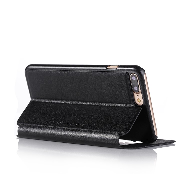 SULADA Answer/Reject Dual View Window Leather Mobile Case for iPhone 7 Plus 5.5 - Black-3