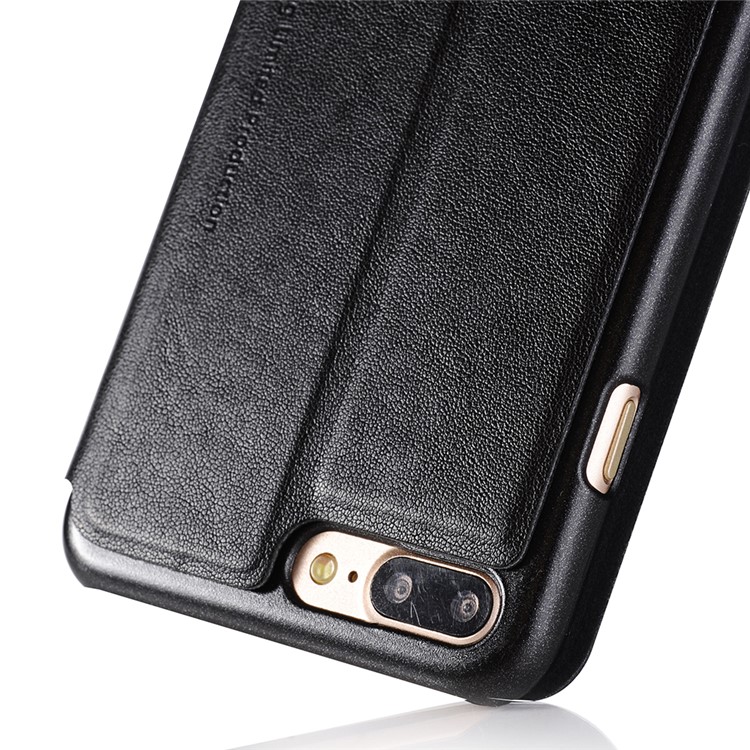 SULADA Answer/Reject Dual View Window Leather Mobile Case for iPhone 7 Plus 5.5 - Black-4