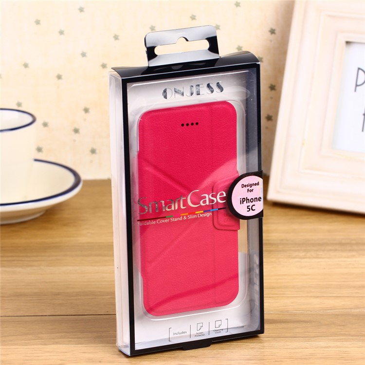 ONJESS Origami Stand Leather Flip Cover for iPhone 6s Plus / 6 Plus - Black-4