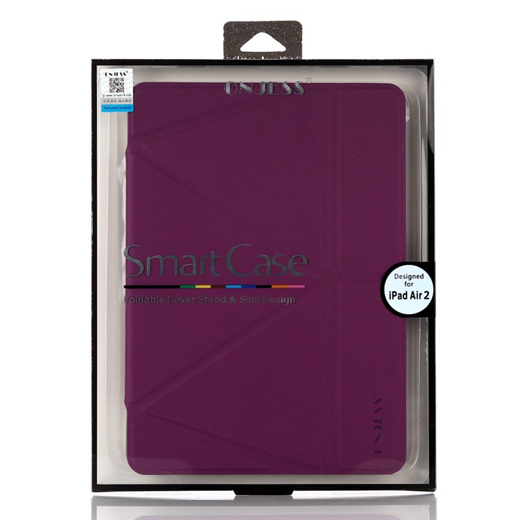 ONJESS Origami Stand Leather Smart Flip Cover for iPad Air 2 (iPad 6) - Black-4