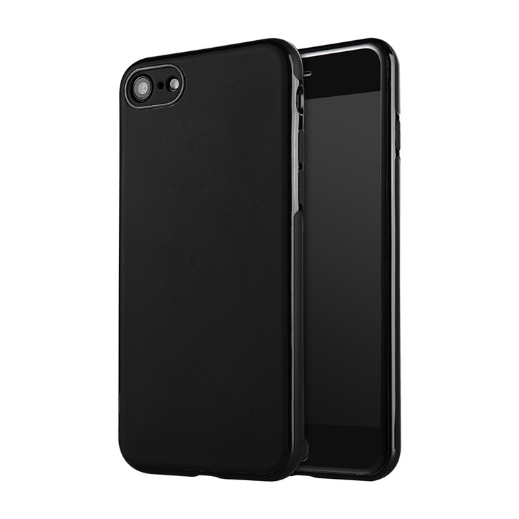 SULADA Phone Accessory TPU Mobile Case for iPhone 7 4.7 inch Built-in Magnetic Holder Metal Sheet - Black-1
