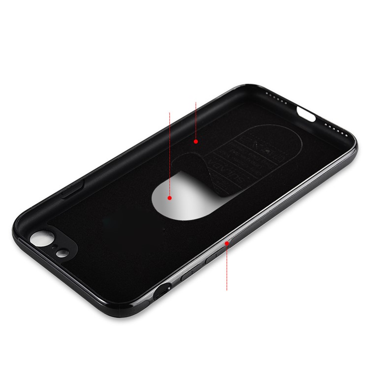 SULADA Phone Accessory TPU Mobile Case for iPhone 7 4.7 inch Built-in Magnetic Holder Metal Sheet - Black-3
