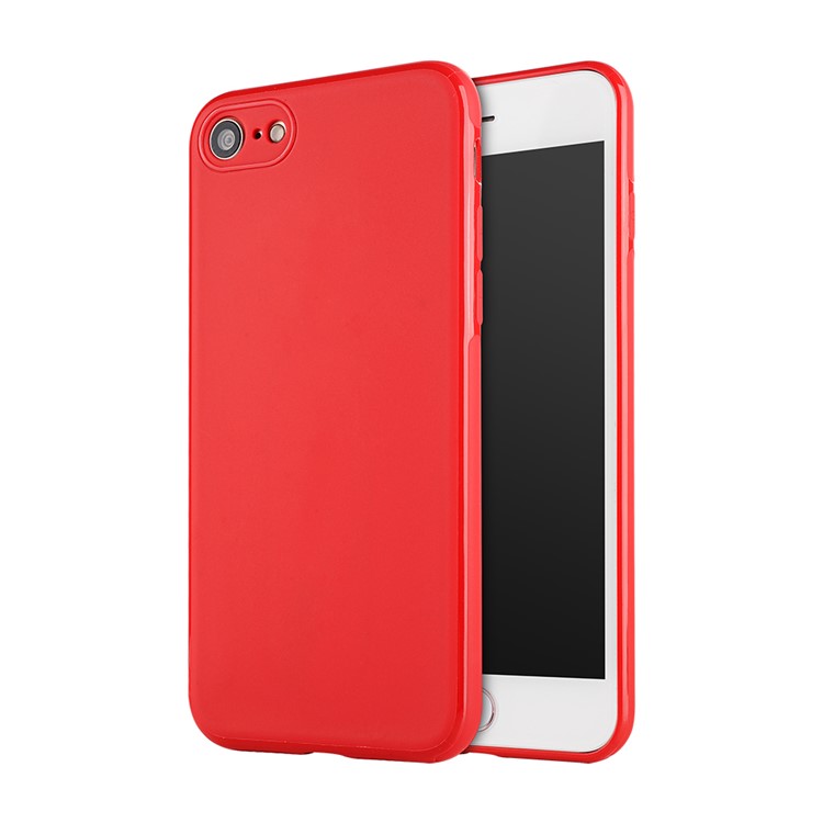 SULADA Flexível TPU Capa Do Telefone Móvel Para Iphone 8 / Iphone 7 4,7 Polegadas Built-in Placa Magnética De Suporte Magnético - Vermelho-1