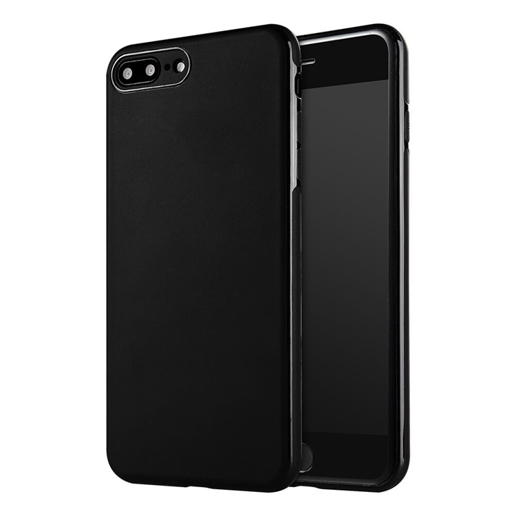 SULADA Phone Accessory TPU Mobile Case for iPhone 7 Plus Built-in Magnetic Holder Metal Sheet - Black-1