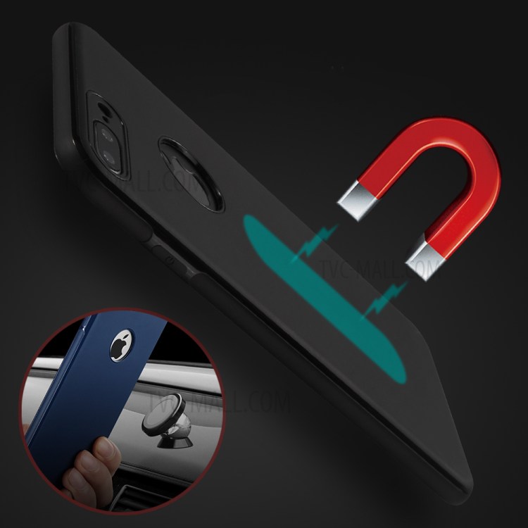 SULADA Phone Accessory TPU Mobile Case for iPhone 7 Plus Built-in Magnetic Holder Metal Sheet - Black-8