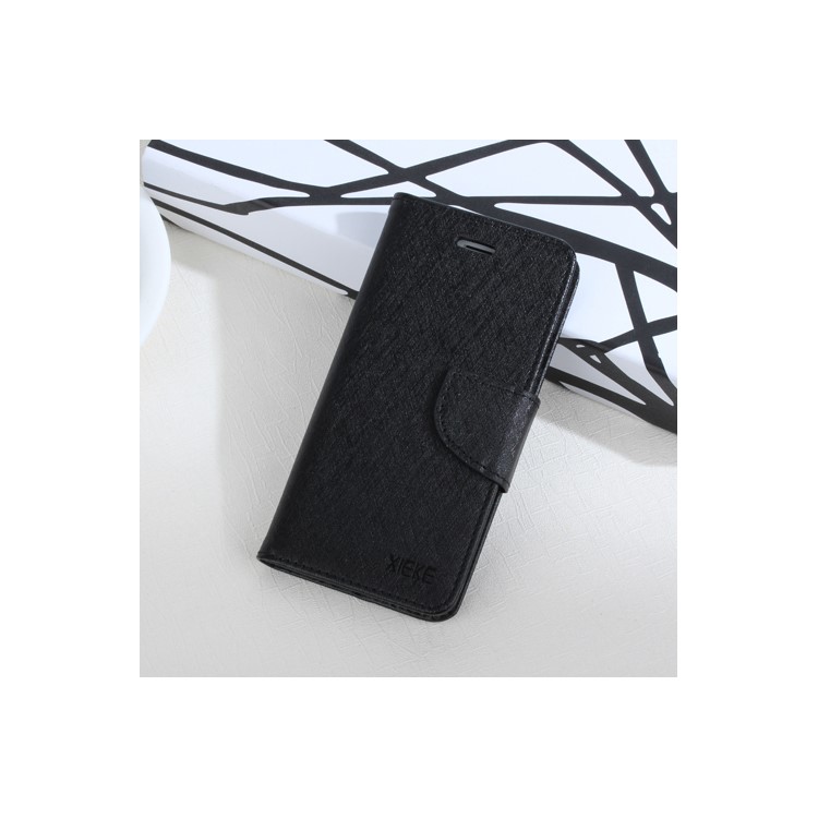 XIEKE Moon Poem Wallet Phone Cover for iPhone 7 with Stand - Black-1