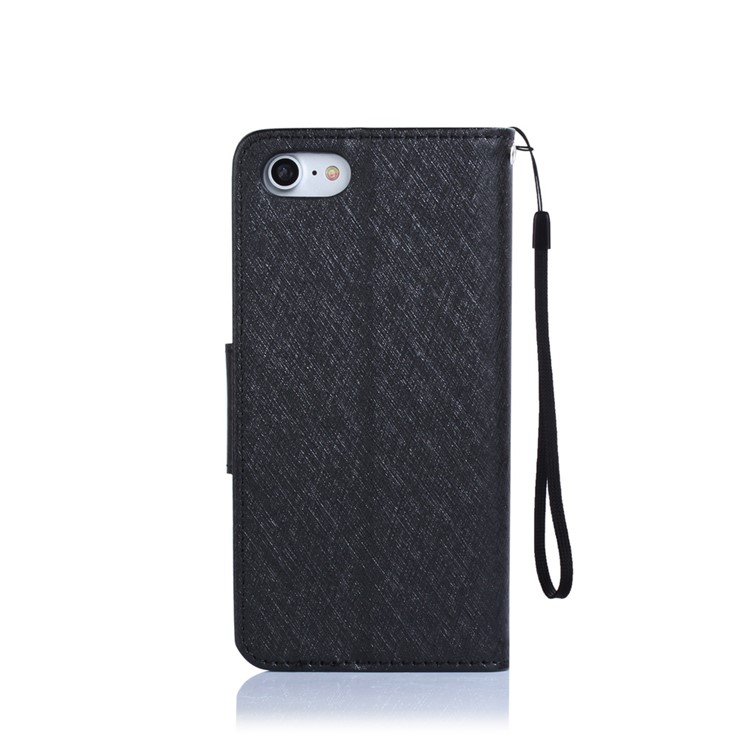 XIEKE Moon Poem Wallet Phone Cover for iPhone 7 with Stand - Black-2
