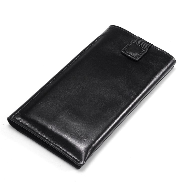 I-IDEA Universal Genuine Leather Wallet Pouch Case with Card Slots for iPhone 7 6s 6 4.7 inch - Black-4