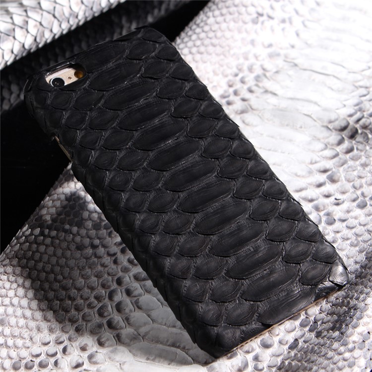 I-IDEA Python Skin Genuine Leather Coated Hard Back Case for iPhone 6s/6 4.7 - Black-2