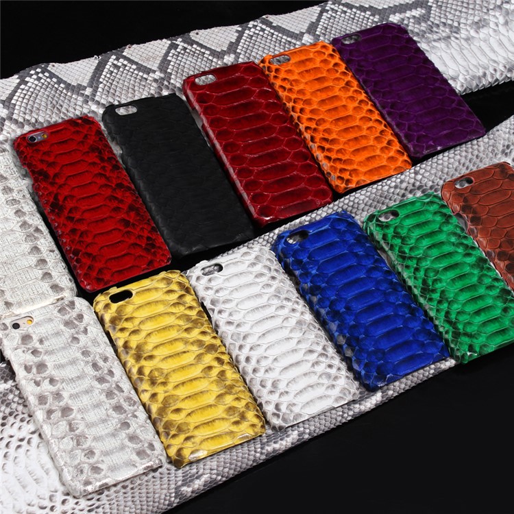 I-IDEA Python Skin Genuine Leather Coated Hard Back Case for iPhone 6s/6 4.7 - Black-3