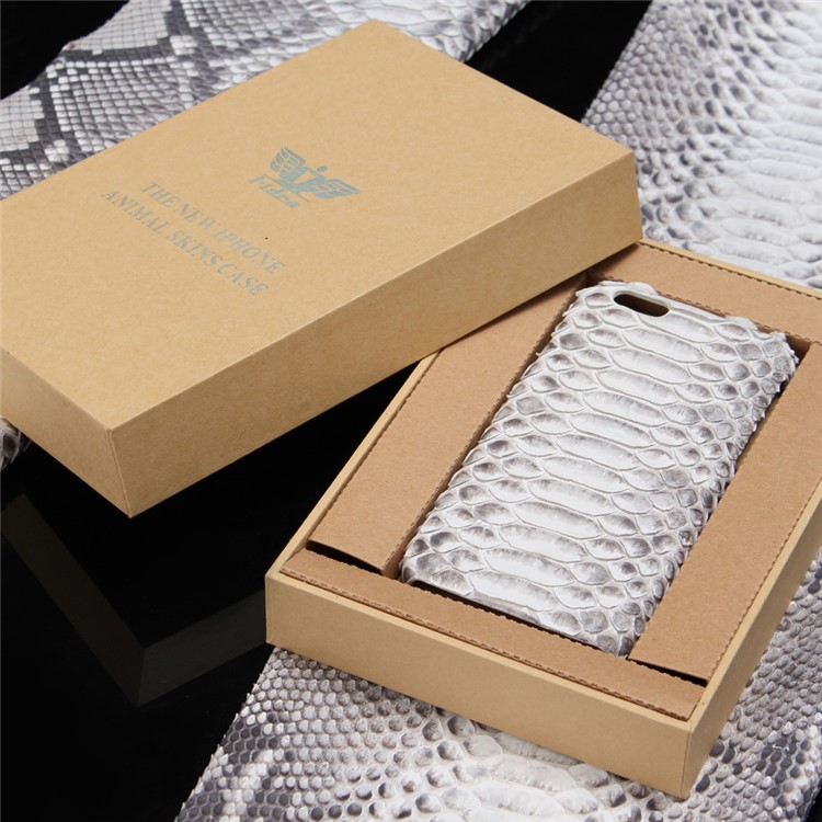 I-IDEA Python Skin Genuine Leather Coated Hard Back Case for iPhone 6s/6 4.7 - Black-4