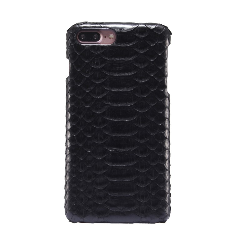 I-IDEA Natural Real Python Leather Coated Hard Back Case for iPhone 7 Plus 5.5 - Black-1