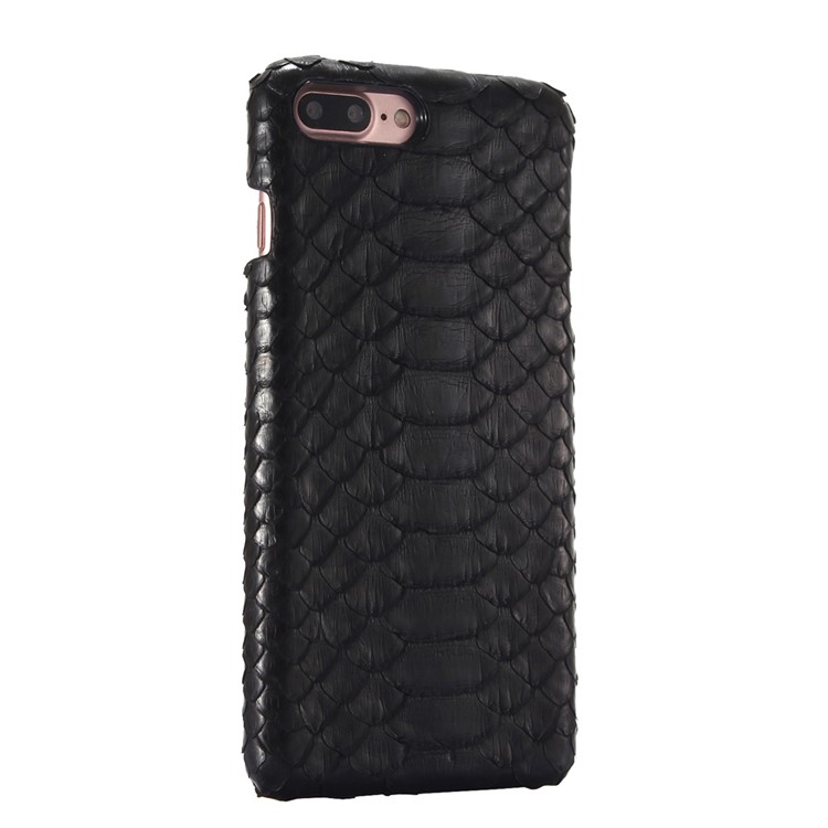 I-IDEA Natural Real Python Leather Coated Hard Back Case for iPhone 7 Plus 5.5 - Black-2