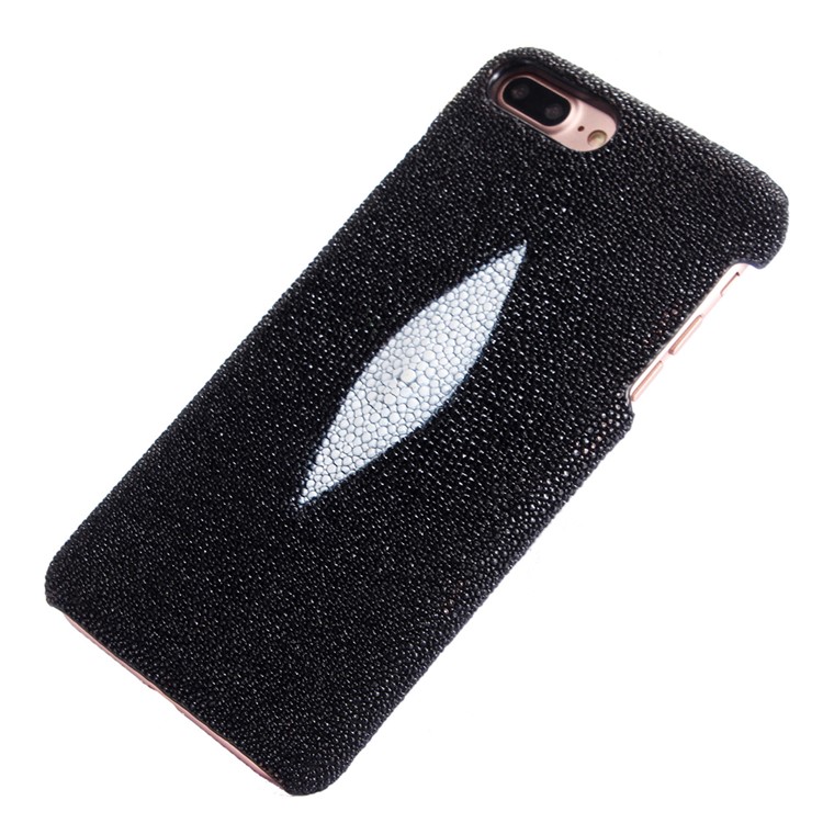 I-IDEA Natural Real Pearl Fish Leather Coated PC Back Case for iPhone 7 Plus 5.5 - Black-11