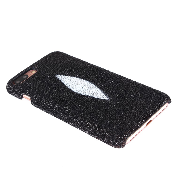 I-IDEA Natural Real Pearl Fish Leather Coated PC Back Case for iPhone 7 Plus 5.5 - Black-3