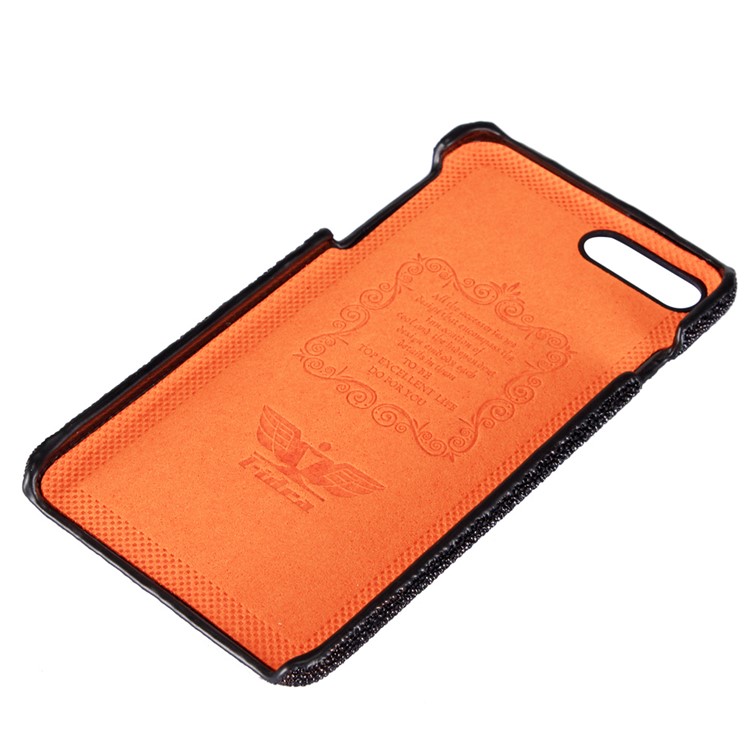 I-IDEA Natural Real Pearl Fish Leather Coated PC Back Case for iPhone 7 Plus 5.5 - Black-4