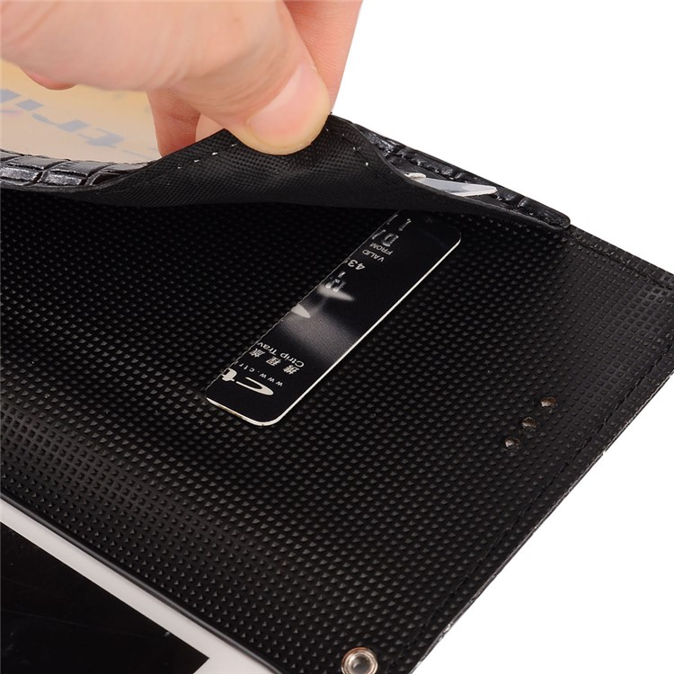 Crocodile Texture Wallet Leather Phone Case for iPhone 7 Plus with Stand - Black-9