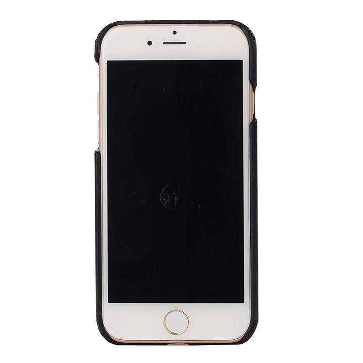 Leather Coated PC Hard Phone Case with Card Slots for iPhone 7 4.7-inch - Black-3