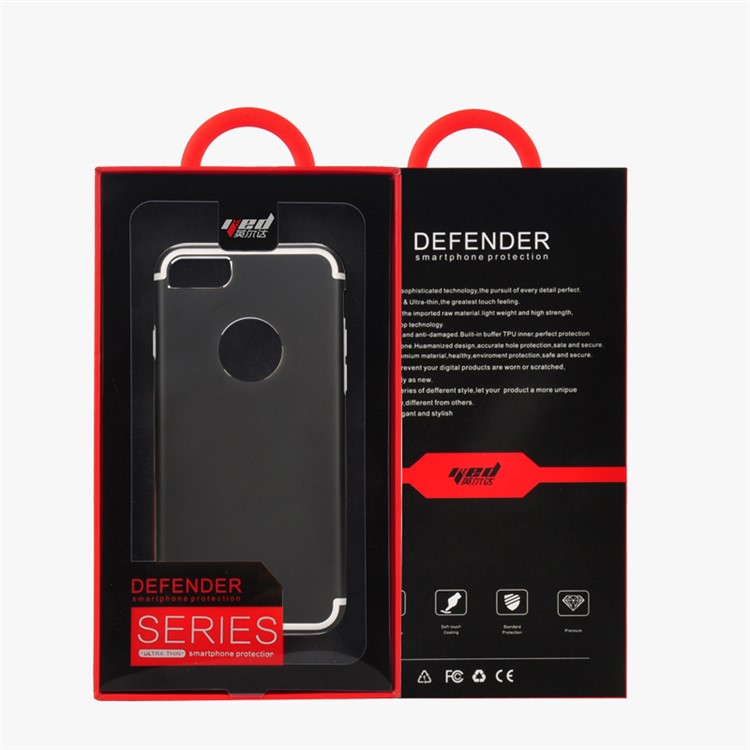 YED Defender Series Drop-proof Metal + TPU Phone Case for iPhone 7 Plus 5.5 - Black-3