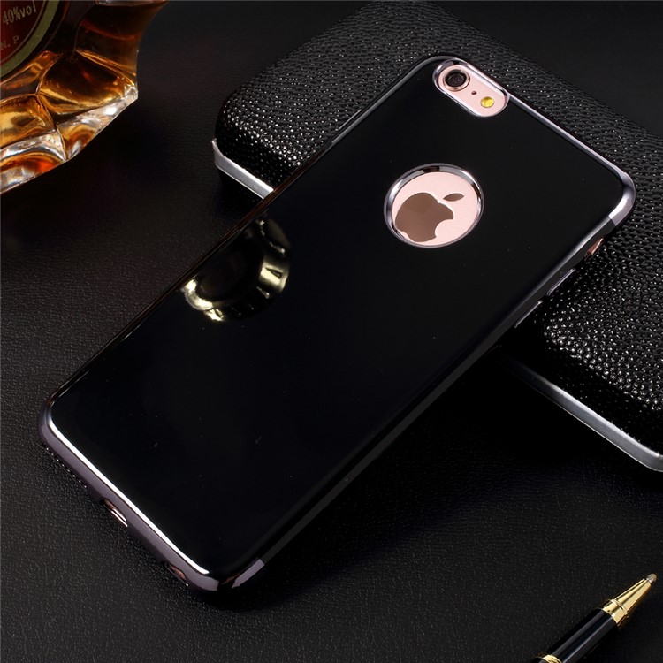 SULADA Electroplating Soft TPU Mobile Case for iPhone 6s Plus/6 Plus - Black-1
