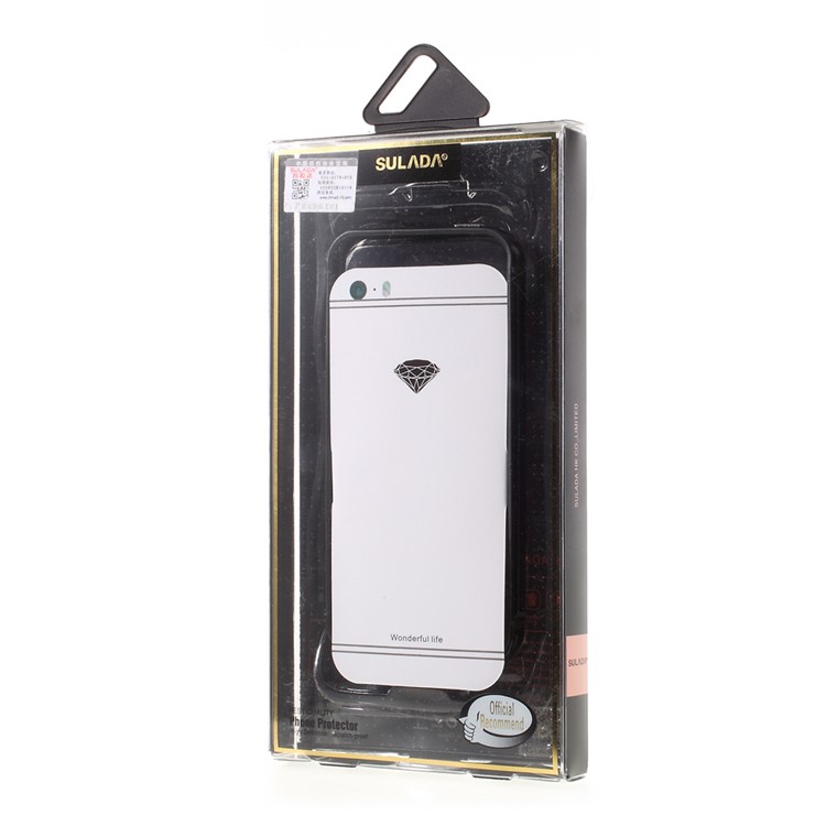 SULADA TPU + Metal Mobile Phone Bumper for iPhone SE 5s 5 - Black-7