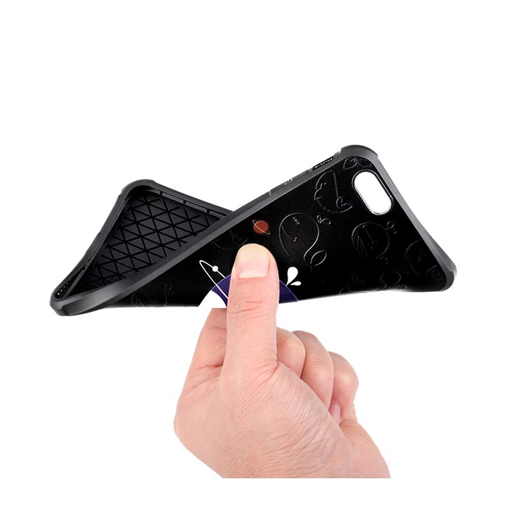 Embossment Wrapped Edges TPU Phone Case for iPhone 7 Plus 5.5 - Less Is More-2