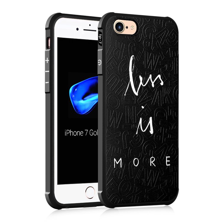Wrapped Edges Embossment TPU Case for iPhone 7 4.7 inch - Less Is More-1