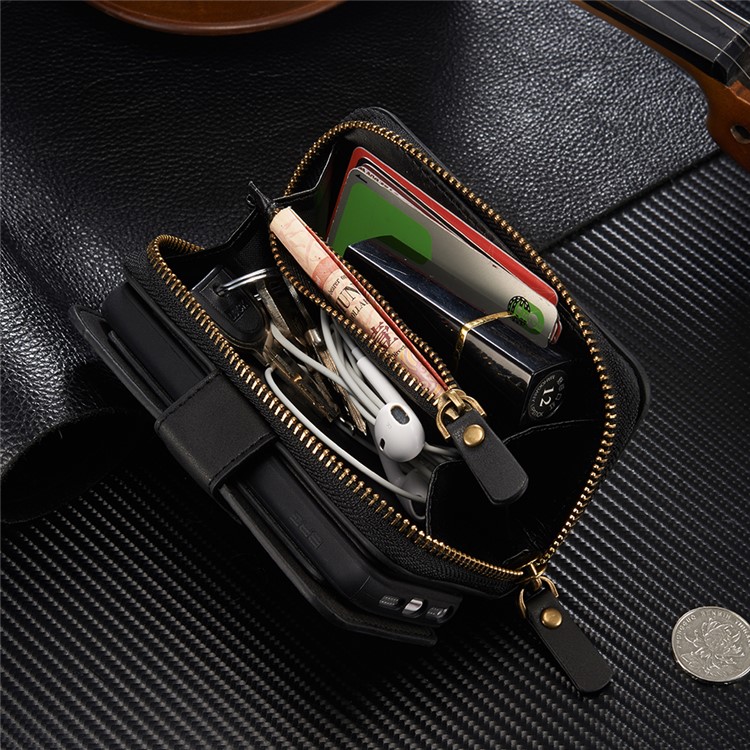 BRG Multi-function Wallet Detachable Phone Case for iPhone SE/5s/5 with Stand and Handle - Black-6