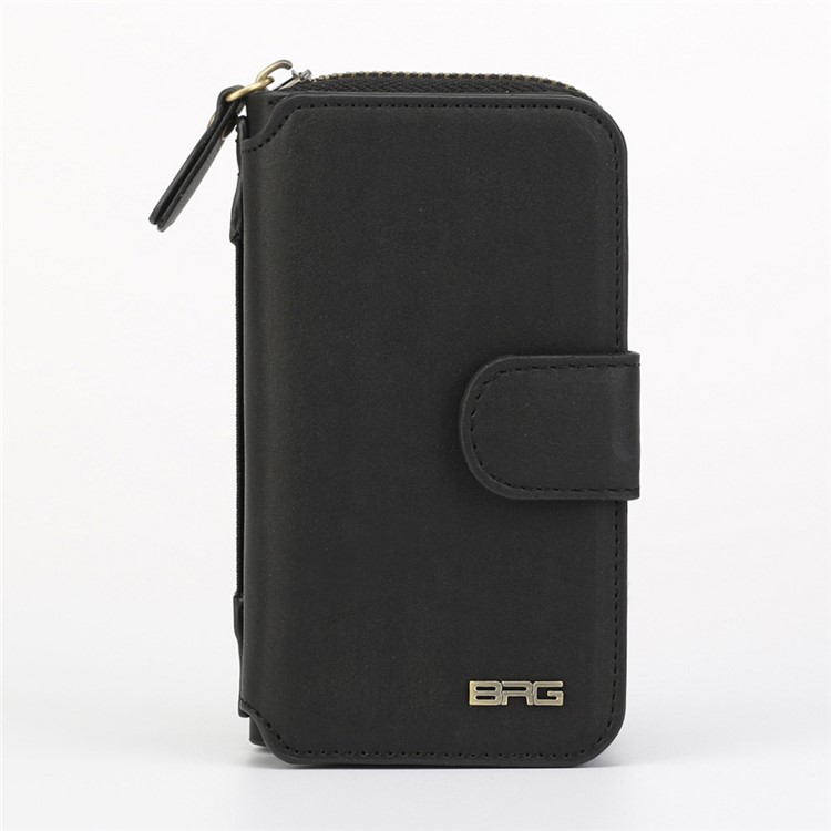 BRG Multi-function Wallet Detachable Phone Case for iPhone SE/5s/5 with Stand and Handle - Black-7