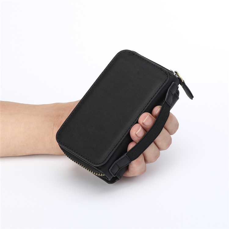 BRG Multi-function Wallet Detachable Phone Case for iPhone SE/5s/5 with Stand and Handle - Black-9