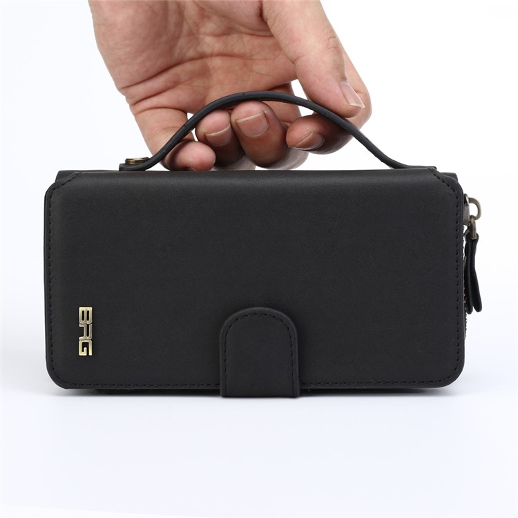 BRG Multi-slot Wallet Detachable Cell Phone Case for iPhone 6s Plus / 6 Plus with Stand and Handle - Black-11