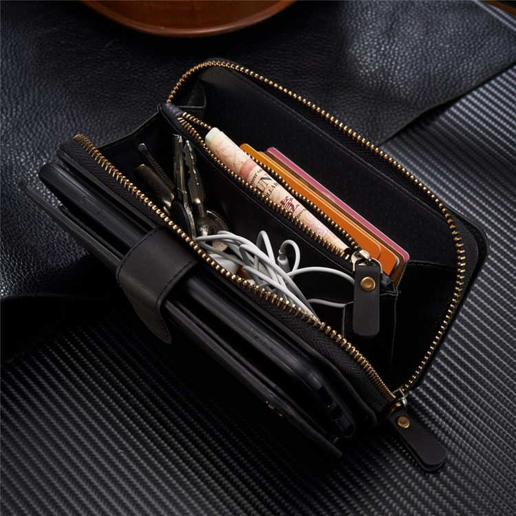 BRG Multi-slot Wallet Detachable Cell Phone Case for iPhone 6s Plus / 6 Plus with Stand and Handle - Black-3