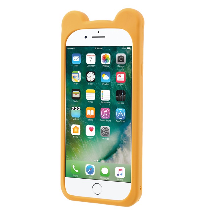 3D Cute Cartoon Silicone Protective Phone Case for iPhone 6s Plus /6 Plus - Orange-3