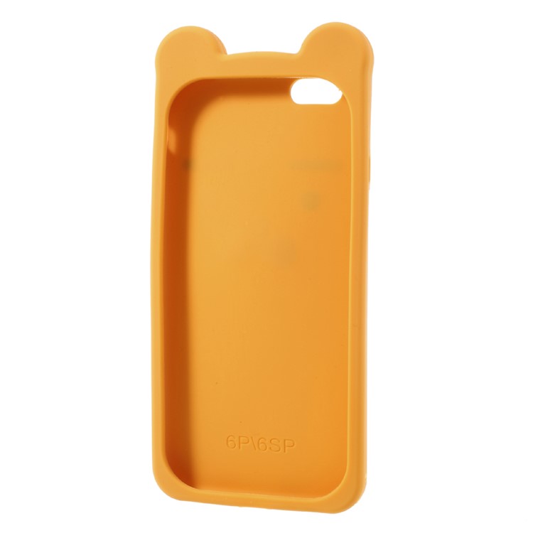 3D Cute Cartoon Silicone Protective Phone Case for iPhone 6s Plus /6 Plus - Orange-6