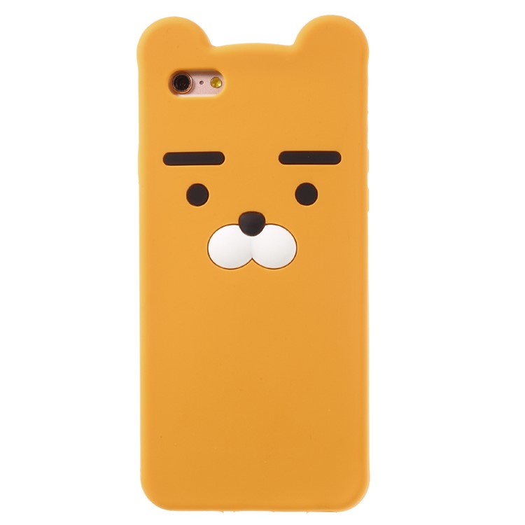 3D Cute Cartoon Silicone Protective Cell Phone Case for iPhone 6s 6 - Orange-1