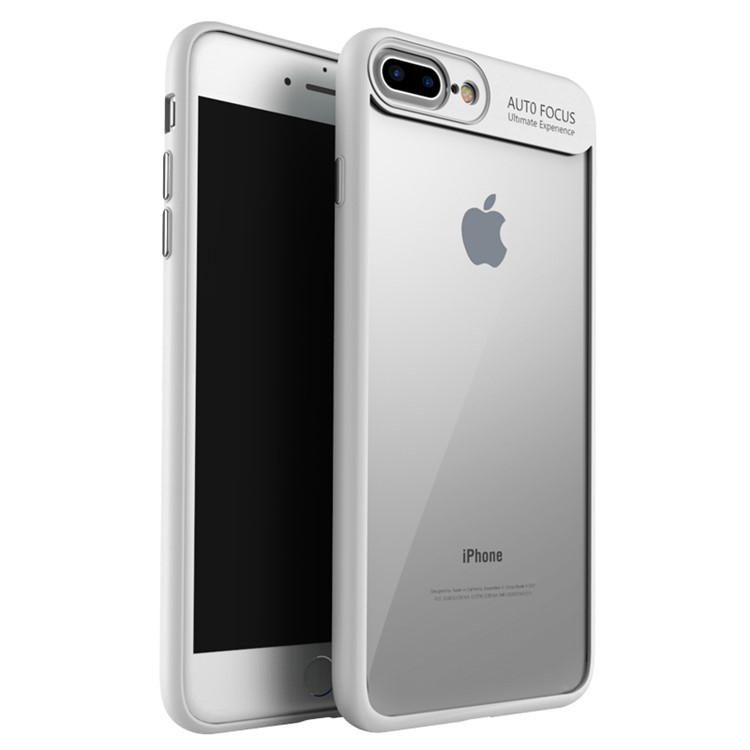 

IPAKY Hybrid Clear Mobile Phone Cover (TPU Frame + Acrylic Back Plate) for iPhone 8 Plus / 7 Plus 5.5 inch - White, iPhone 8 Plus