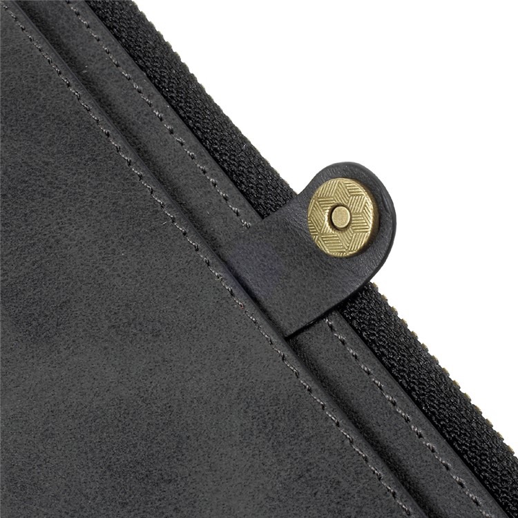 2-in-1 Button Closure Zippered Wallet Leather Cell Phone Case for iPhone 7 Plus 5.5 inch - Black-18